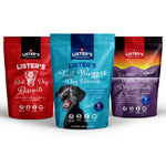 Lister's Dog Treats Triple Pack 3 x 100g - Only £3.50 when purchased with a Mini Keg of beer or bottle of gin!